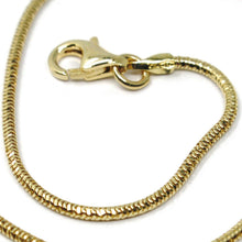 Load image into Gallery viewer, SOLID 18K YELLOW GOLD CHAIN ROUND BOX SNAKE 1.5 mm, BRIGHT, 40cm, 16&quot; inches
