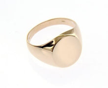 Load image into Gallery viewer, 18k rose pink gold band man ring round engravable bright smooth made in Italy
