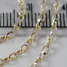 Load image into Gallery viewer, 18K YELLOW WHITE GOLD CHAIN MINI 2 MM ROLO OVAL MIRROR LINK 17.70 MADE IN ITALY
