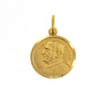 Load image into Gallery viewer, SOLID 18K YELLOW GOLD POPE JOHANNES JOHN XXIII MEDAL VERY DETAILED MADE IN ITALY.
