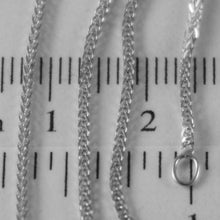 Load image into Gallery viewer, SOLID 18K WHITE GOLD CHAIN NECKLACE WITH 1MM EAR LINK 15.75 INCH, MADE IN ITALY.
