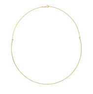 18K YELLOW GOLD RIGID NECKLACE CHOKER CHAIN THIN TUBE 1mm 43cm 17