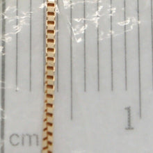 Load image into Gallery viewer, 18k rose gold chain mini 0.8 mm venetian square link 15.75 inches made in Italy

