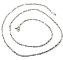 Load image into Gallery viewer, 18k white gold chain finely worked spheres 1.5 mm diamond cut balls, 16&quot;, 40 cm
