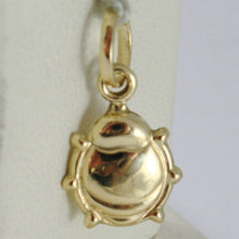 Load image into Gallery viewer, 18K YELLOW GOLD ROUNDED LADYBUG PENDANT CHARM 18MM SMOOTH LADYBIRD MADE IN ITALY.

