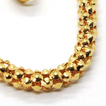 Load image into Gallery viewer, 18k yellow gold basket rounded 4mm tubular basket popcorn chain necklace, 18&quot;.
