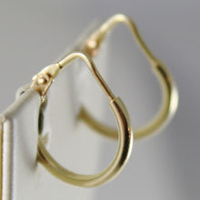 Load image into Gallery viewer, 18K YELLOW GOLD EARRINGS MINI CIRCLE HOOP 14 MM 0.55 IN DIAMETER MADE IN ITALY.
