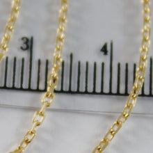 Load image into Gallery viewer, 18K YELLOW GOLD MINI 1.5 MM DIAMOND CUT CABLE CHAIN 15.75 INCHES MADE IN ITALY.
