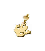 Load image into Gallery viewer, SOLID 9K YELLOW GOLD SMALL 10mm PENDANT FLAT FROG MADE IN ITALY BY DODO MARIANI.
