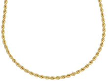 Load image into Gallery viewer, 9K YELLOW GOLD 2.8mm ROPE CHAIN BRAID ROPE CORD, HOLLOW NECKLACE, LENGTH 19.7&quot;.
