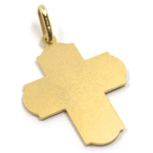Load image into Gallery viewer, 18k yellow 4 way Cross &amp; Sacred Heart Miraculous Christopher Virgin Carmel medal.
