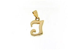 Load image into Gallery viewer, 18K YELLOW GOLD LUSTER PENDANT WITH INITIAL I LETTER I MADE IN ITALY 0.71 INCHES.
