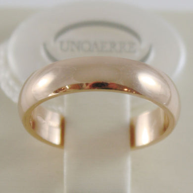 SOLID 18K YELLOW GOLD WEDDING BAND FLAT RING 5 GRAMS BY UNOAERRE MADE IN ITALY.
