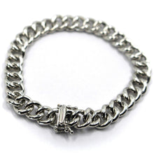Load image into Gallery viewer, 18K WHITE GOLD SOLID TUBULAR ROUNDED CUBAN CURB 8mm GOURMETTE ROUND BRACELET.
