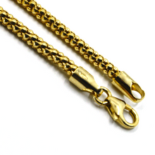 Load image into Gallery viewer, 18k yellow gold basket rounded 2.2mm tube basket popcorn chain necklace, 18&quot;.
