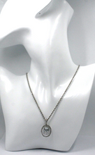 Load image into Gallery viewer, 18k white gold oval aquamarine 1.80 ct oval diamonds pendant rope chain necklace.

