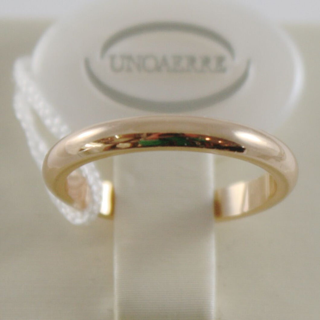 SOLID 18K YELLOW GOLD WEDDING BAND UNOAERRE RING 4 GRAMS MARRIAGE MADE IN ITALY