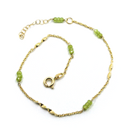 18k yellow gold rolo spiral anklet 9.8