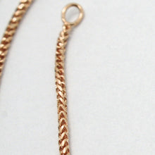 Load image into Gallery viewer, 18k rose gold chain 1.2 mm square franco link, 24 inches, 60 cm made in Italy
