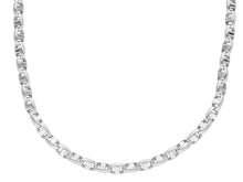 Load image into Gallery viewer, 18K WHITE GOLD CHAIN SAILOR&#39;S NAUTICAL NAVY MARINER OVAL 3.5mm LINK, 24&quot; 60cm.
