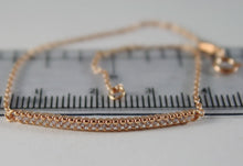 Load image into Gallery viewer, 18k rose pink gold bracelet 7.50, mini tennis &amp; zirconia 0.50 ct.
