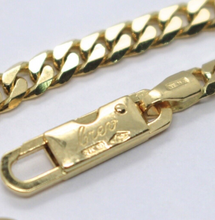 Load image into Gallery viewer, SOLID 18K YELLOW GOLD BRACELET GOURMETTE CUBAN CURB 4mm, ENGRAVING PLATE, 7.5&quot;.
