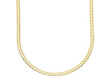 Load image into Gallery viewer, SOLID 9K YELLOW GOLD THIN 2.5mm CUBAN CURB GOURMETTE CHAIN NECKLACE LENGTH 17.7&quot;.
