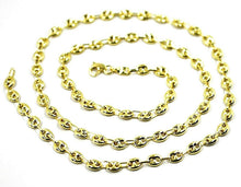 Load image into Gallery viewer, 9K YELLOW GOLD NAUTICAL MARINER CHAIN OVALS 4 MM THICKNESS, 24 INCHES, 60 CM
