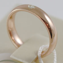 Load image into Gallery viewer, 18k rose gold wedding band unoaerre comfort ring 4 mm, diamond made in Italy.
