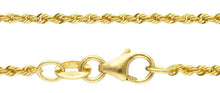 Load image into Gallery viewer, SOLID 18K YELLOW GOLD CHAIN SMALL 1mm ROPE BRAIDED, 45cm 18&quot;, MADE IN ITALY
