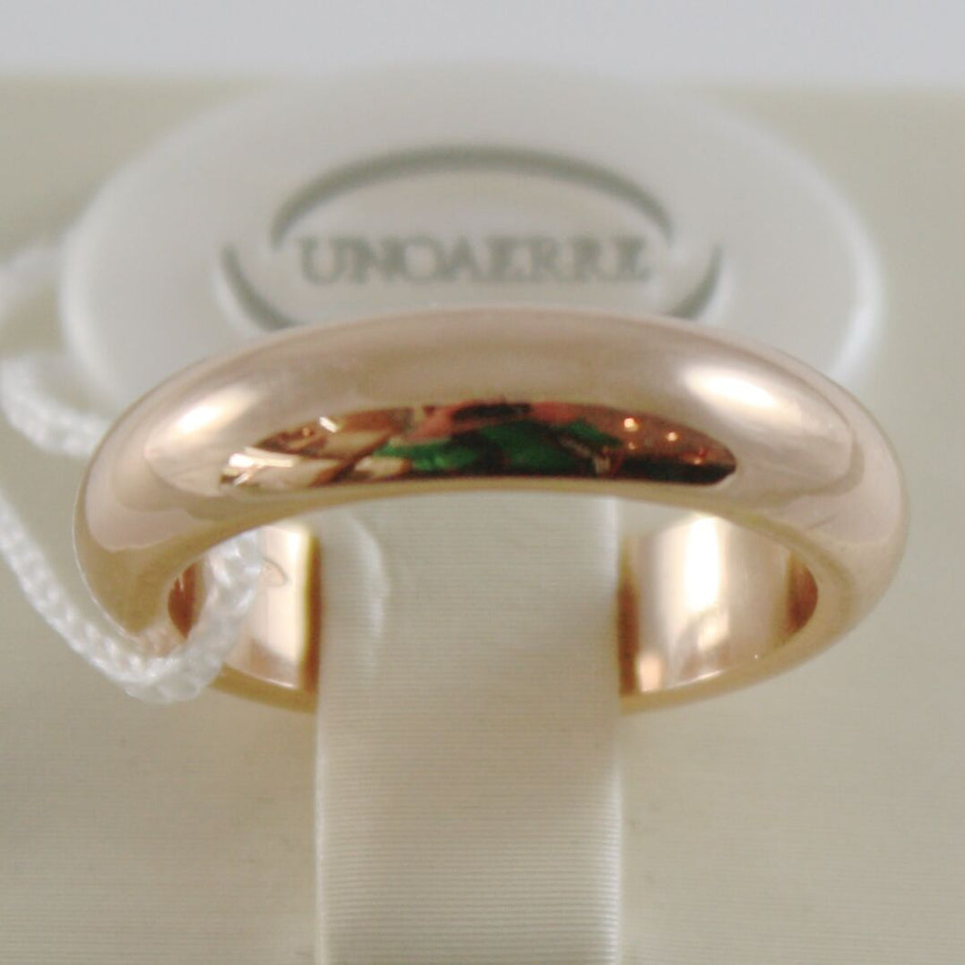 SOLID 18K YELLOW GOLD WEDDING BAND UNOAERRE RING 10 GRAMS MARRIAGE MADE IN ITALY.