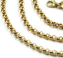 Load image into Gallery viewer, 9K YELLOW GOLD CHAIN ROLO CIRCLE LINKS 3.5 MM THICKNESS, 20 INCHES, 50 CM
