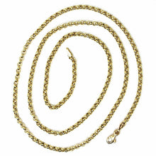 Load image into Gallery viewer, 18k yellow gold rolo chain 2.5 mm, 16 inches, necklace, circles, made in Italy
