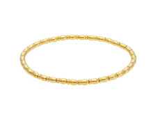 Load image into Gallery viewer, 18K YELLOW GOLD ELASTIC BRACELET, ALTERNATE TUBES OVALS &amp; DISCS WIDTH 3mm 0.12&quot;

