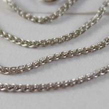 Load image into Gallery viewer, SOLID 18K WHITE GOLD SPIGA WHEAT EAR CHAIN 20 INCHES, 1.2 MM, MADE IN ITALY
