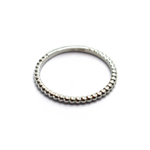 Load image into Gallery viewer, 3 x 18K YELLOW, WHITE &amp; ROSE GOLD RING, SMALL THIN 1mm SPHERES BALLS ROW, SMOOTH.
