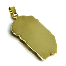 Load image into Gallery viewer, 18K YELLOW GOLD JESUS FACE PENDANT CHARM 4.8cm, 1.9&quot; FINELY WORKED ITALY MADE.
