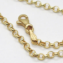 Load image into Gallery viewer, 18K YELLOW GOLD BRACELET, 18 CM, MINI ROLO 2.2 MM CIRCLE LINKS, MADE IN ITALY
