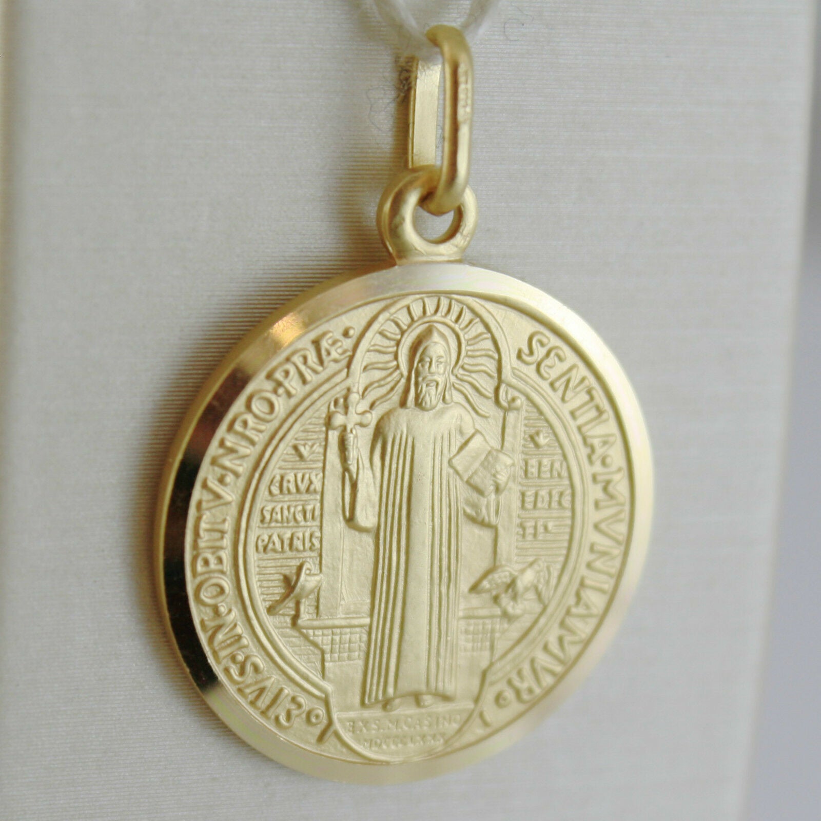 Solid gold st benedict medal Clearance