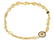 18k yellow gold 5mm mariner man bracelet, 7.3