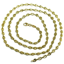 Load image into Gallery viewer, solid 18k yellow gold mariner nautical chain oval 3mm, 20&quot; necklace.
