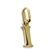 Load image into Gallery viewer, SOLID 18K YELLOW GOLD PENDANT MINI INITIAL LETTER I, 1 CM, 0.4 INCHES
