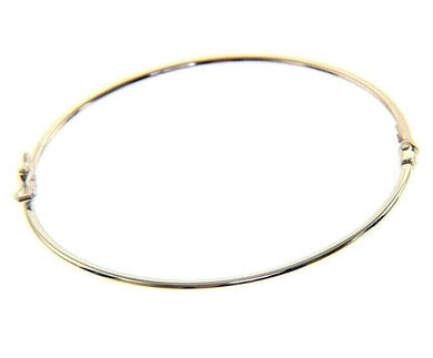 18K WHITE GOLD BRACELET, RIGID, BANGLE, 2mm TUBE, SMOOTH, SAFETY CLOSURE.