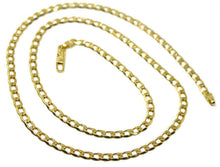 Load image into Gallery viewer, SOLID 18K GOLD GOURMETTE CUBAN CURB LINKS CHAIN 4mm, 24&quot;, STRONG BRIGHT NECKLACE.
