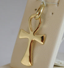 Load image into Gallery viewer, SOLID 18K YELLOW GOLD, ANKH CROSS OF LIFE PENDANT, LENGTH 1,1 IN MADE IN ITALY.
