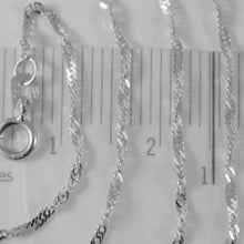 Load image into Gallery viewer, 18k white gold mini singapore braid rope chain 18 inches 1.2 mm made in Italy

