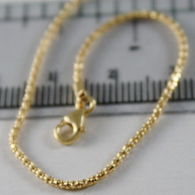 Load image into Gallery viewer, 18K YELLOW GOLD CHAIN MINI BASKET ROUND POPCORN LINK 1 MM WIDTH 19.69 INCH.
