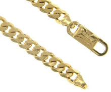 Load image into Gallery viewer, MASSIVE 18K GOLD BRACELET GOURMETTE CUBAN CURB FLAT 5.5 MM LINK, 21cm 8.3&quot; ITALY.
