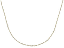 Load image into Gallery viewer, SOLID 18K WHITE GOLD CHAIN, SMALL 1mm ROPE BRAIDED, 40cm 16&quot;, MADE IN ITALY.
