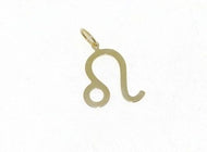 18k yellow gold zodiac sign pendant, zodiacal flat charm, leo lion made in Italy.